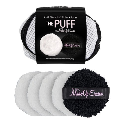 MakeUp Eraser | Reusable Puff Set - 5 Machine Washable Rounds with Laundry Bag Included