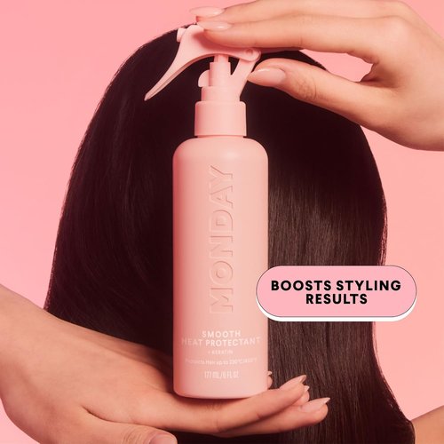 Monday Haircare Smooth Heat Protectant with Keratin - 6 oz | Pack of 2 for Polished Finish