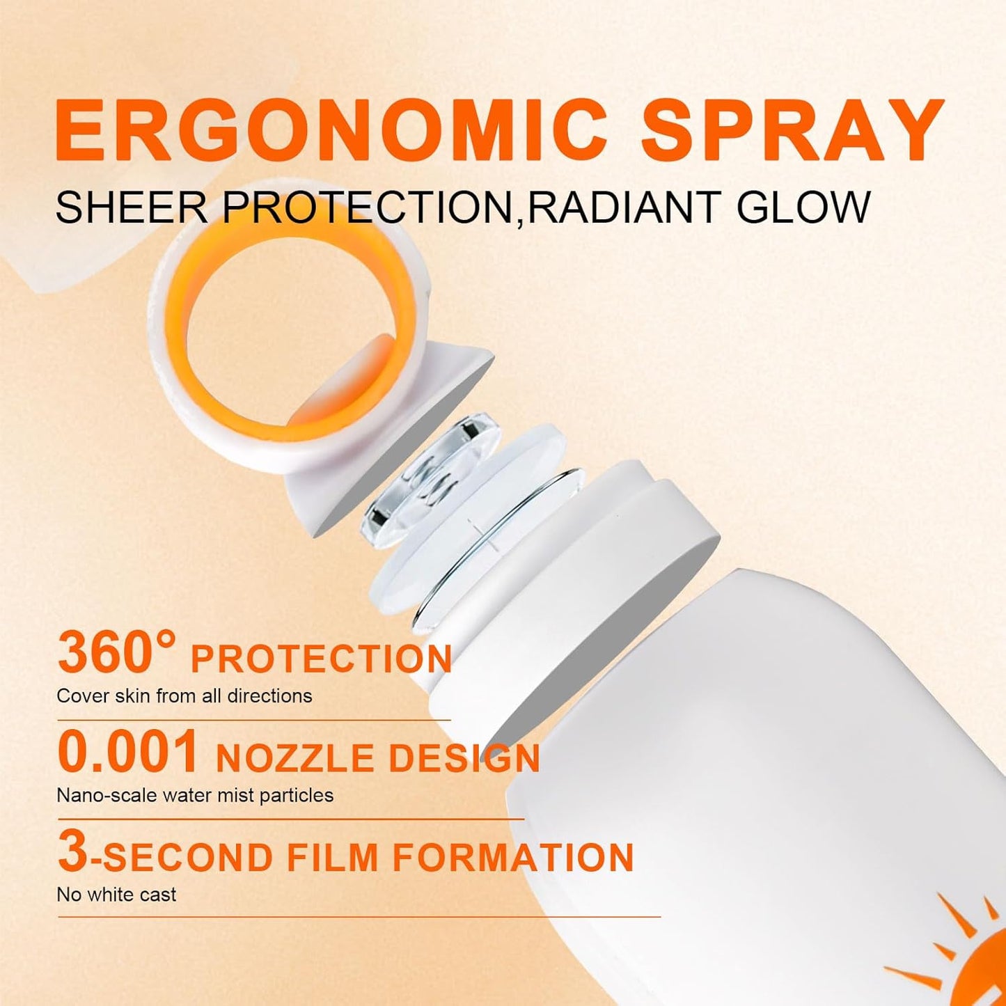 Skiennix Mineral Unseen Sunscreen Spray - SPF 50 PA+++ | Lightweight, Water-Resistant & Biodegradable, 5.07oz