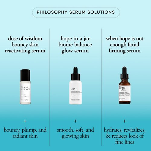 Philosophy Dose Of Wisdom Bouncy Skin Reactivating Facial Serum - Hyaluronic Acid & Vitamin C for Radiant Skin