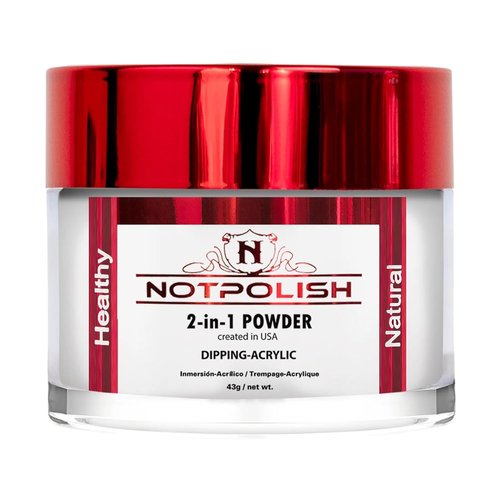 Notpolish Dip Powder for Nails - Milky White Vibrant Color & Long-Lasting Finish - 2 oz Manicure Supplies