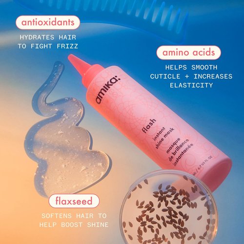 Amika Flash Instant Shine Mask - Nourishing Hair Treatment for Glossy, Radiant Locks