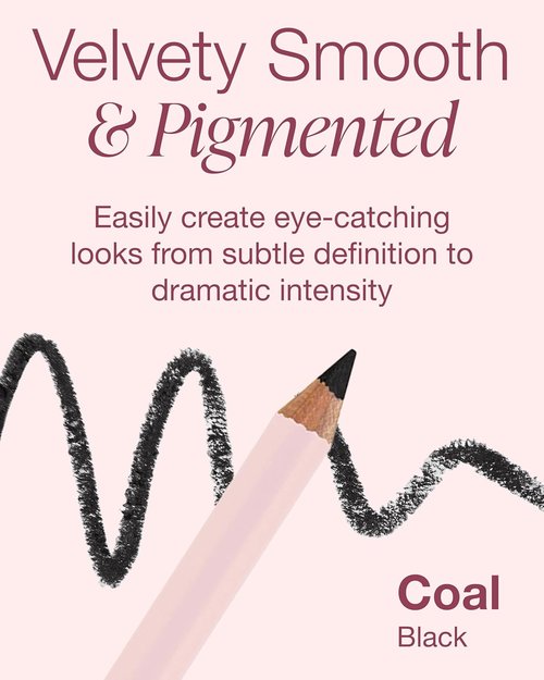 Mineral Fusion Eye Pencil - Black Coal Eyeliner with Chamomile & Vitamin E | Smooth, Long-Lasting, Hypoallergenic