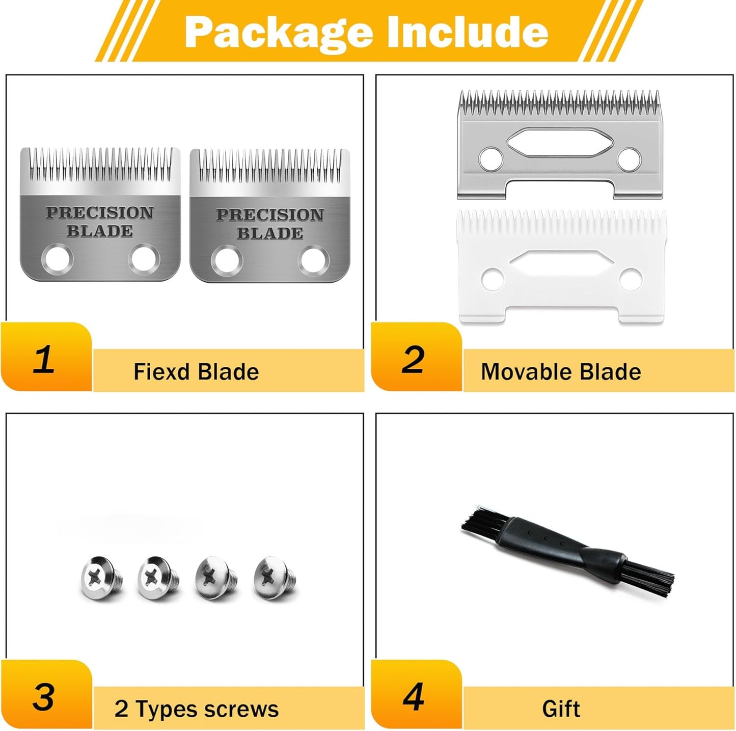 Wahl Precision Clipper Replacement Blades - Adjustable Hair Trimmer Parts | Pack of 2