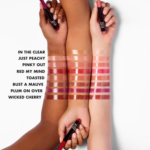e.l.f. Pout Clout Lip Plumping Pen - Nourishing Vegan Lip Balm for Sheer Color & Shine | Just Peachy