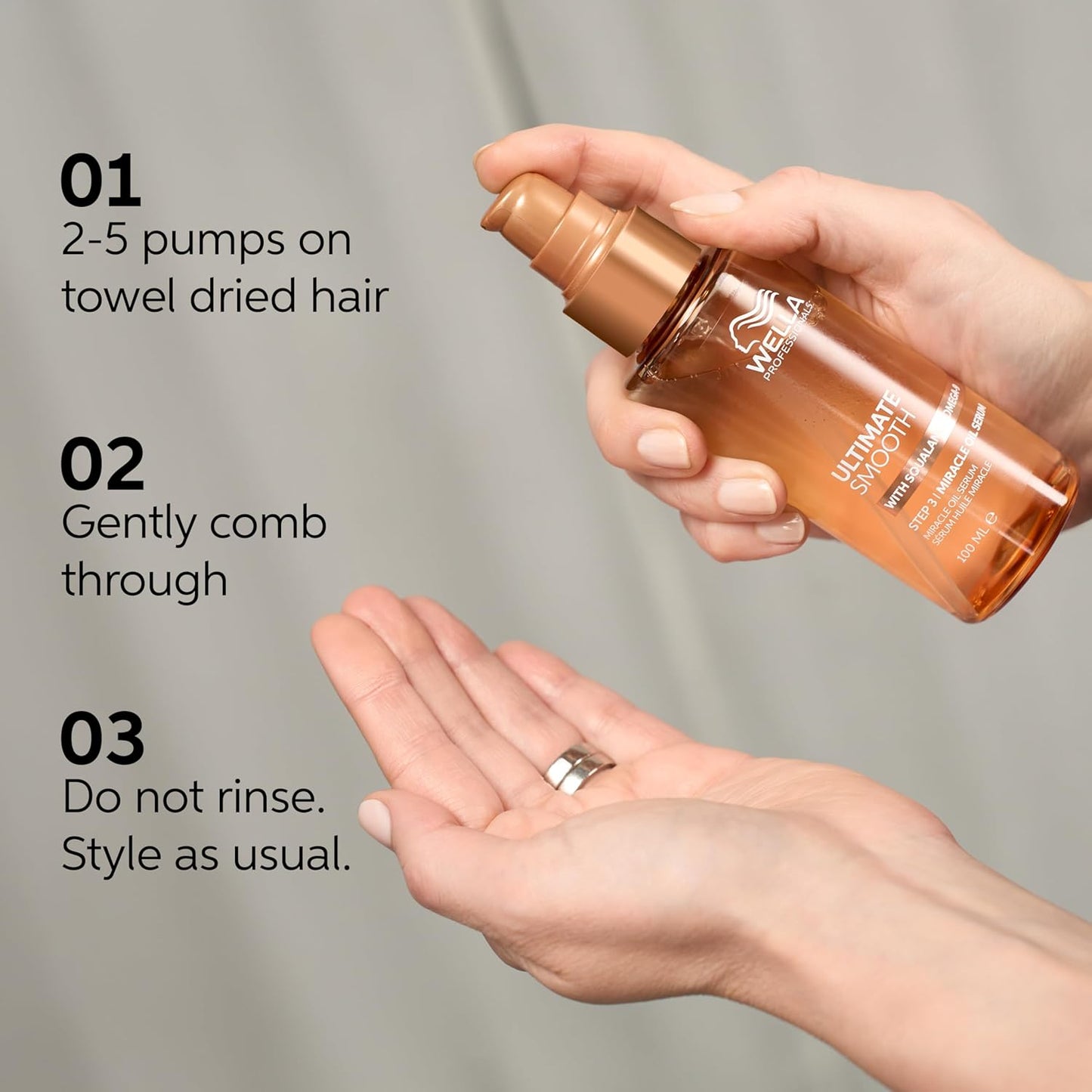 Wella Professionals ULTIMATE SMOOTH Miracle Oil Serum - Nourishes & Smooths Frizzy Hair | Color Safe, Heat Protectant