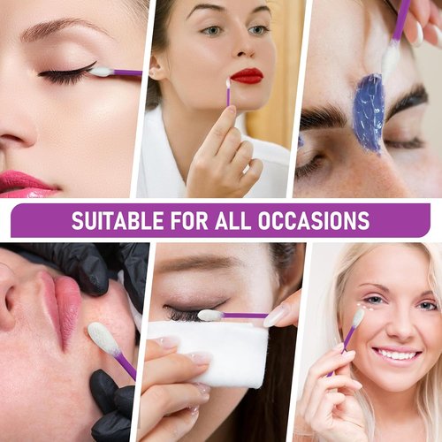 CGR Precision Cotton Swabs - 900 Pcs Makeup Applicators with Pointed & Flattened Tips | Ideal for Cosmetics