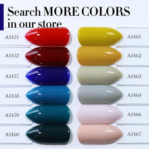 Double Rhythm 15 ML Gel Polish Pure Sheer Same Color Same Bottle Soak Off Gel Polish Art Manicure Salon DIY at Home for Women (Deep Navy Blue-A1457)