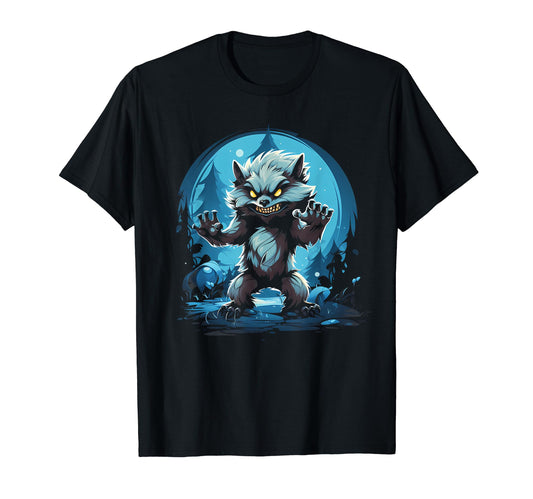 Scary Werewolf Full Moon Halloween Costume Horror Werewolf T-Shirt