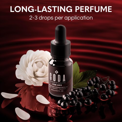 GODA Pheromones Perfume for Women - Long-Lasting Jasmine & Rose Fragrance, Vegan & Cruelty-Free | 15ml/0.50 fl. oz