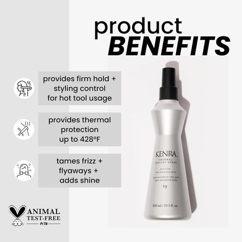 Kenra Thermal Styling Spray 19 - Premium Heat Protection Spray for All Hair Types