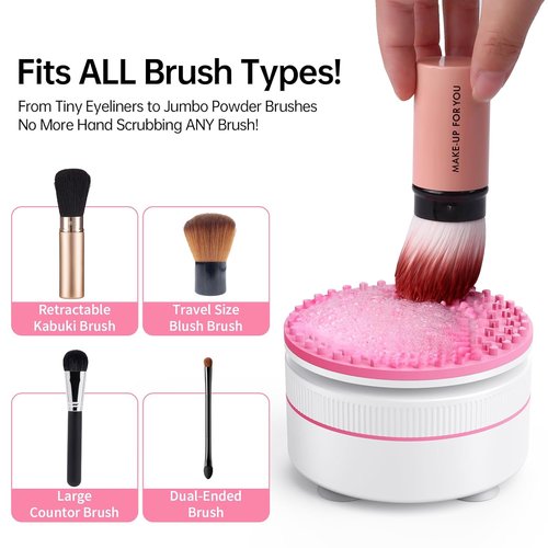 Norate Electric Makeup Brush Cleaner - Deep Clean Residue Removal for Brushes | Perfect Christmas Gift for Women & Teens