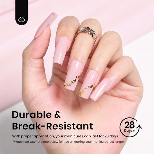 Beetles Nail Tips Medium Square 576Pcs 12 Sizes - Pre-Etched Soft Acrylic Nail Tips Half Matte False Nails Nail Art Full Cover Press Ons Nail Extensions Gift Set Home DIY Nail Salon