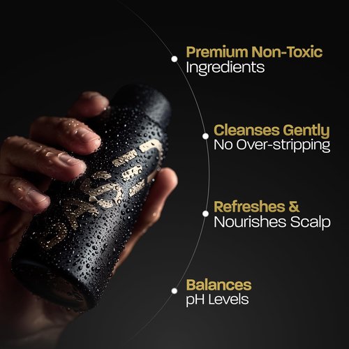 BASED Shampoo, Conditioner & Leave-In Conditioner Deluxe Bundle with Peppermint, Coconut & Avocado Oil, Deluxe Hair Bundle for Men, Two 12 fl oz & One 6.8 fl oz Bottles (Pack of 3)