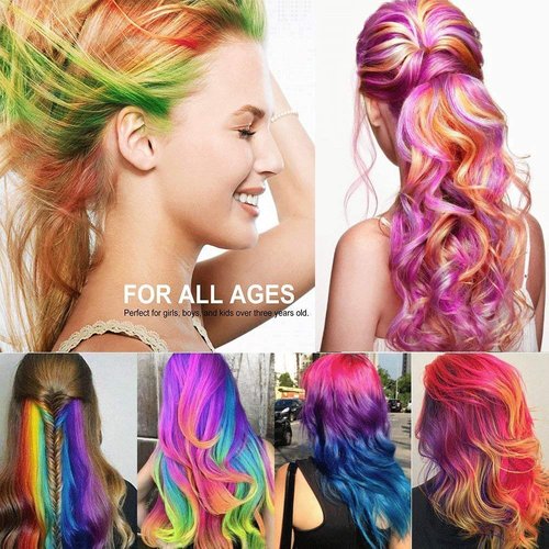 10 Color Temporary Bright Hair Chalk Comb Set - 8 9 10 11 12 year old girl Birthday Gifts Halloween Costume Cosplay Party Favors for Girls Boys Adults