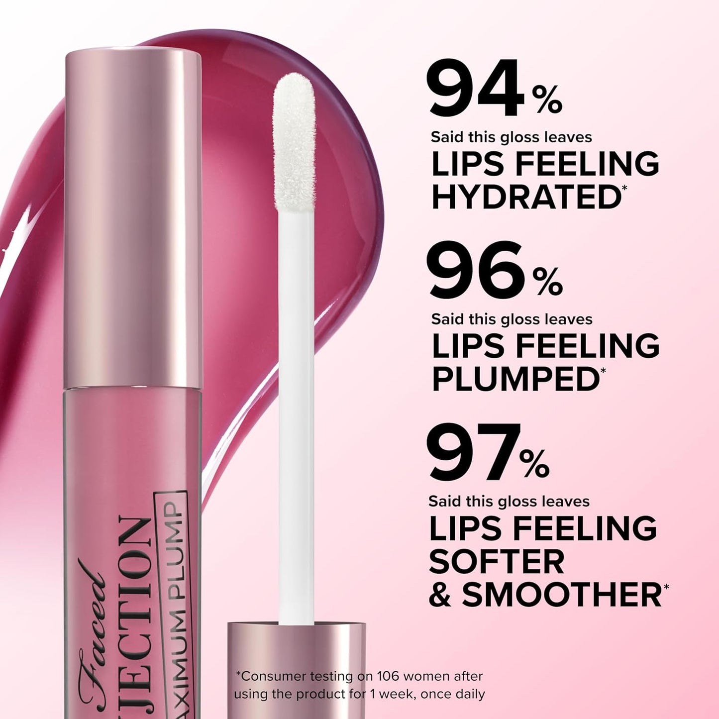 Too Faced Lip Injection Maximum Plump - Extra Strength Lip Plumper Gloss | Hydrating & Volumizing, 0.14 Fl Oz