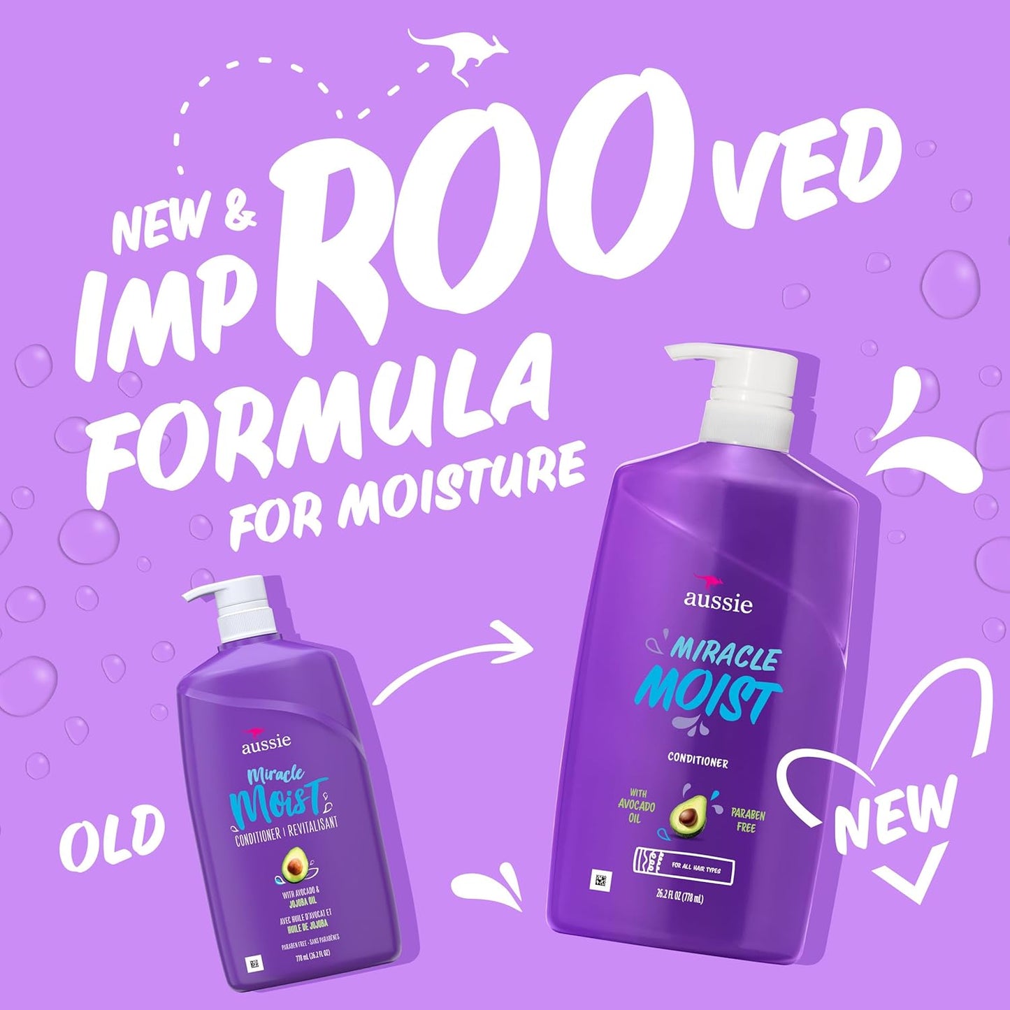 Aussie Miracle Moist Conditioner - Paraben-Free with Avocado & Jojoba Oil | 26.2 Fl Oz