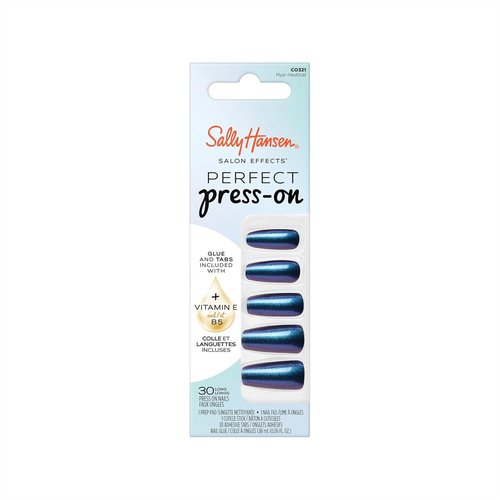 Sally Hansen Press-On Nails - Coffin Shape, Easy Application, Non-Damaging | 30 Nails & Accessories | HYP-Nautical