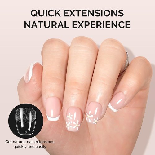 MelodySusie Ballerina X Nail Tips - 300 Pcs Clear Acrylic, Half Matte Full Cover for DIY & Salon Use