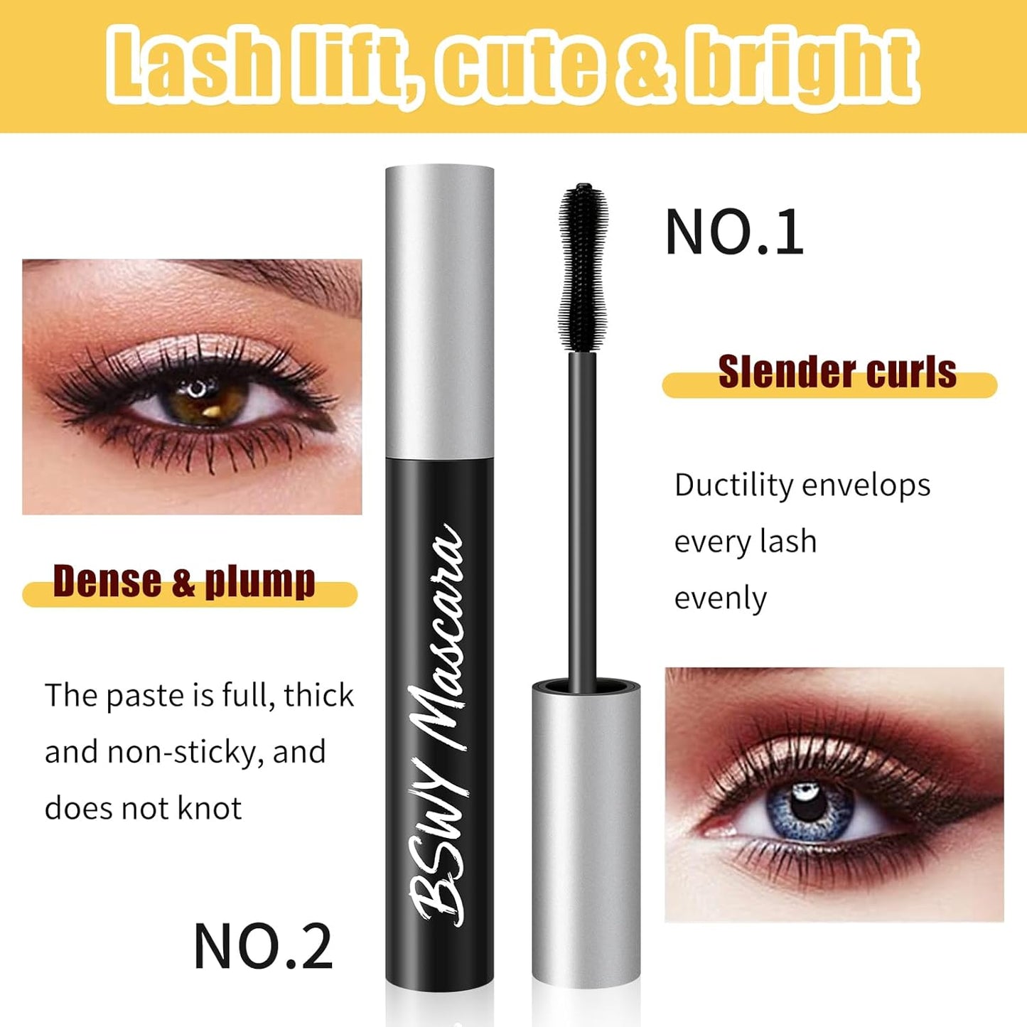 Sky High Telescopic Tubing Mascara - Waterproof, Essence-Infused for Lengthening & Volumizing Lashes
