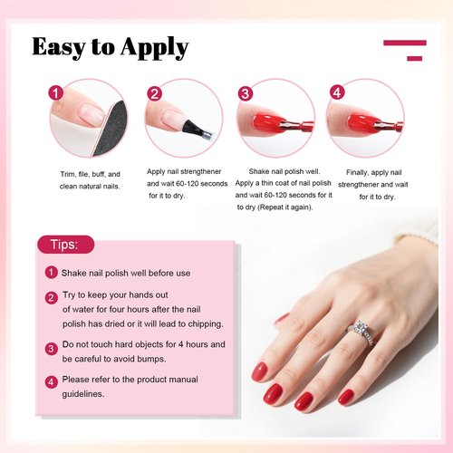 OpenLive 20 Color Perfume Nail Polish Set Red, Pink, Pueple and Green Quick Drying Nail Polish Set for Women Salon DIY Nail Art