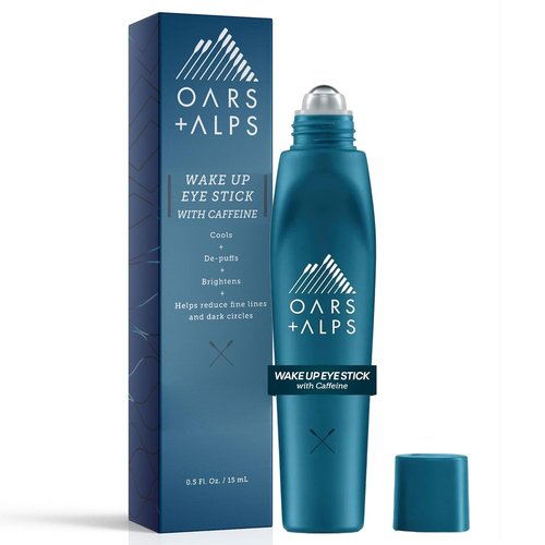 Oars + Alps Under Eye Roller | Caffeine & Aloe Vera Infused Eye Depuffer - Soothes & Reduces Fine Lines, 0.5 Oz