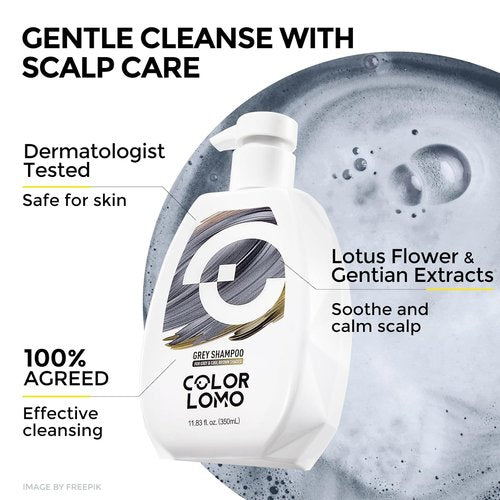 COLROLOMO Ultra Color Safe Shampoo - Prevent Fading & Enhance Shine | Vegan, Cruelty-Free | For Grey Color-Treated Hair