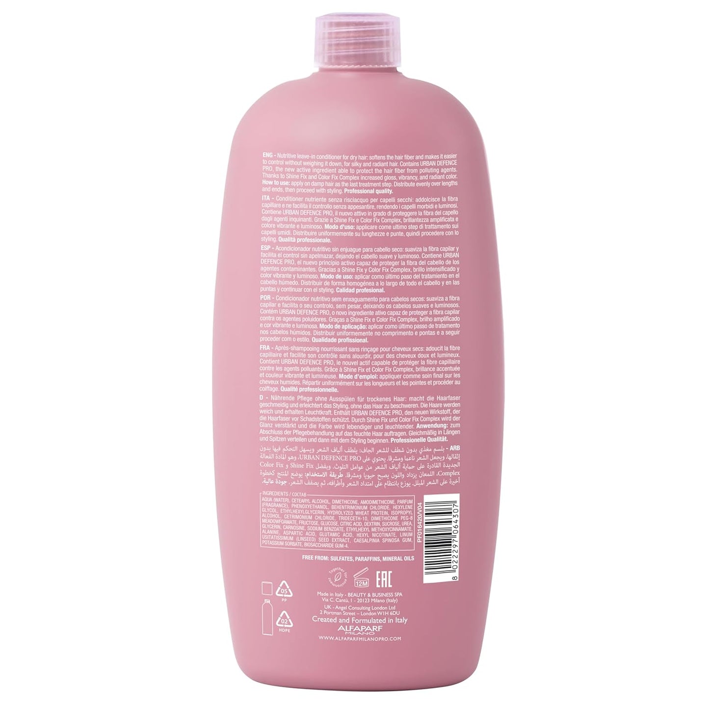 Alfaparf Milano Leave-In Conditioner | Moisture Nutritive Formula for Dry Hair - Sulfate & Paraben Free