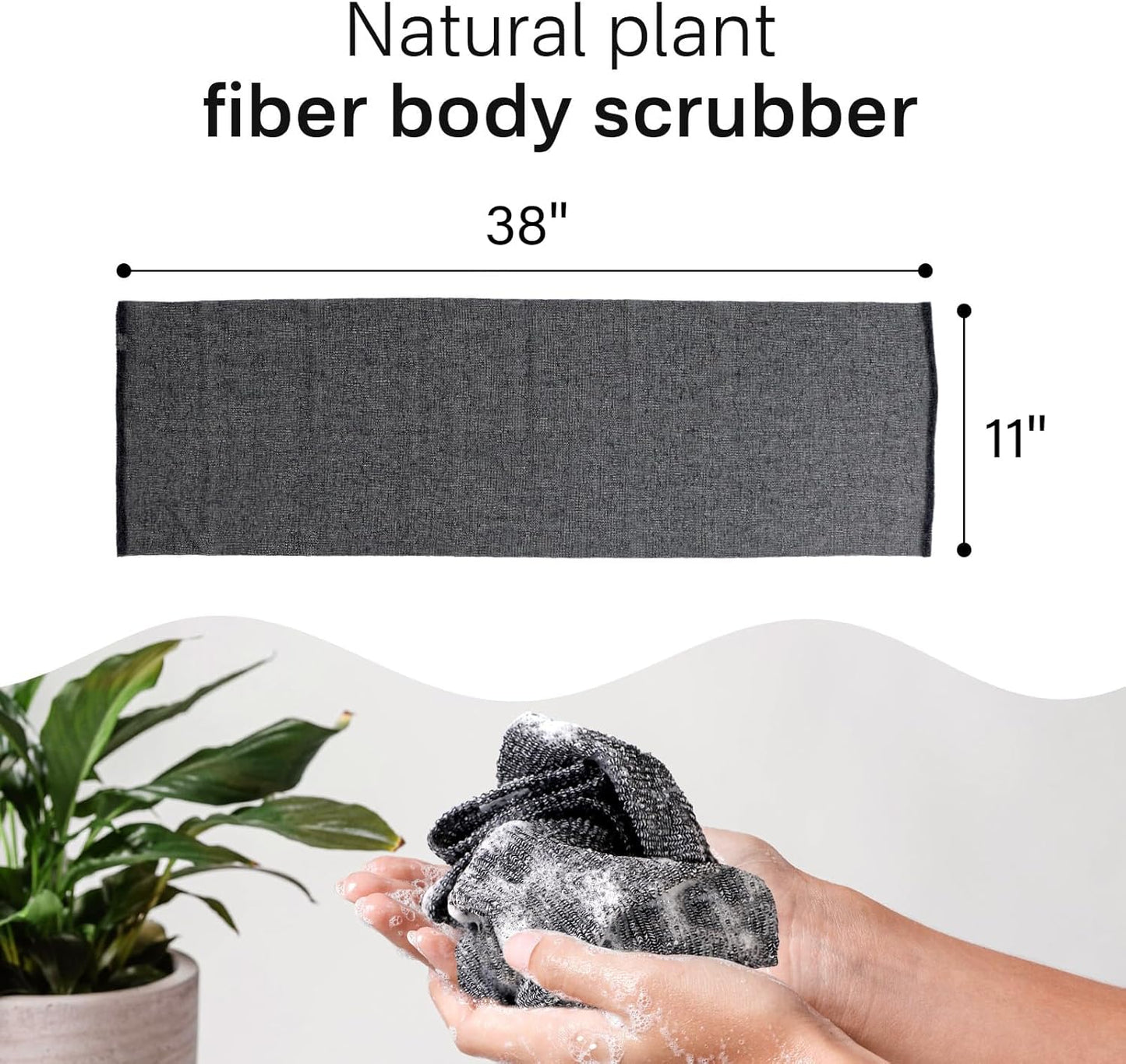Yiclick Exfoliating Washcloth Towels - 3 Pack Body Scrubber & Back Scrubber for Shower Use | Japanese & Korean Design