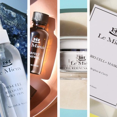 Le Mieux Beauty Essentials - 5-Piece Skincare Set for Dull Skin | Illuminating Cleanser, Toner, Vitamin C Serum, Eye Wrinkle Corrector & Bio Cell Rejuvenating Cream