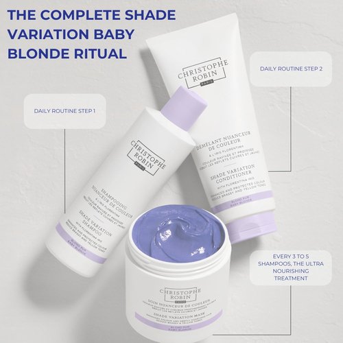 Christophe Robin Purple Conditioner - Baby Blonde Toning with Florentina Iris | Neutralizes Brassy Tones, 200ml
