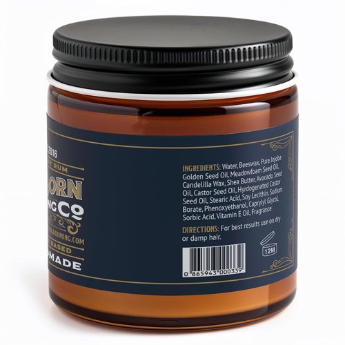 Battle Born Grooming Co Original Pomade - Bay Rum Scent, Medium Hold, 4 oz | All Hair Types, Natural Ingredients