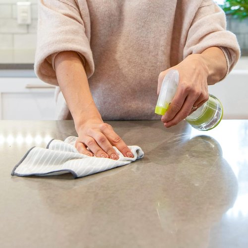 Full Circle Renew Collection - All-Purpose Recycled Microfiber Cloths | Set of 3, Stripes Print