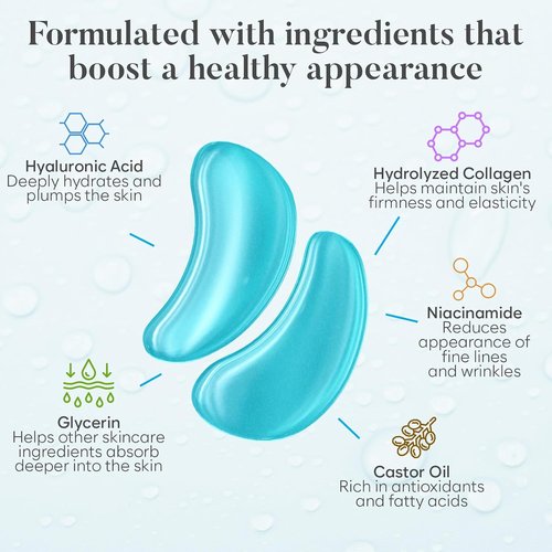 AURAE Hyaluronic Acid Under Eye Patches - Hydrating Eye Mask for Dark Circles & Puffiness | 30 Pairs
