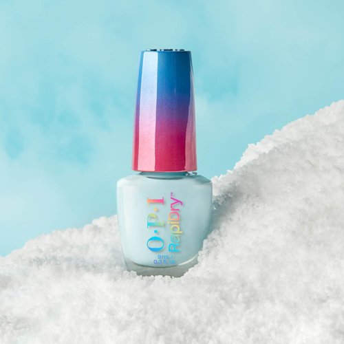 OPI RapiDry Baby Blue Me Away | Opaque Light Blue Crème Quick Dry Nail Polish | Vegan, Smudge Proof, Fast Drying | Snow Time to Waste | Holiday 2025