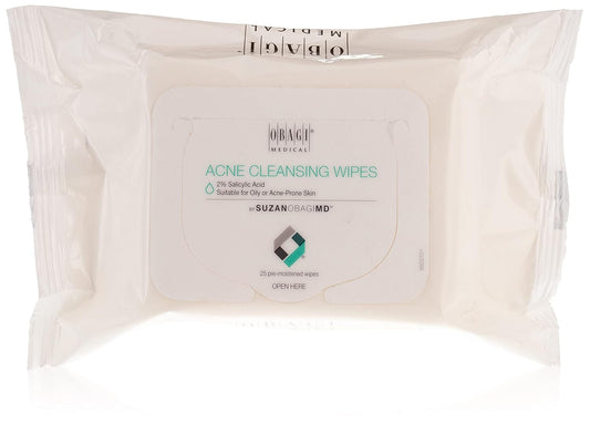 SUZANOBAGIMD Cleansing Wipes - On the Go Solution for Oily & Acne-Prone Skin | 25 Count