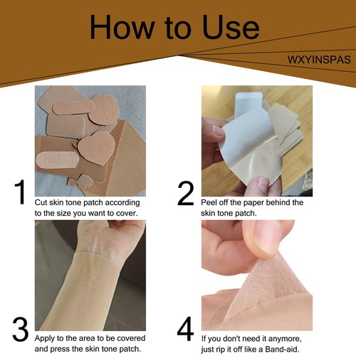 Tattoo Cover Up Tape, 1 Roll Ultra Thin Patches for Concealing Tattoos, Scars, Birthmarks, Invisible, Waterproof, Breathable Makeup Skin Tone Concealer Stickers for Flawless Coverage (10cmx2m,fair)