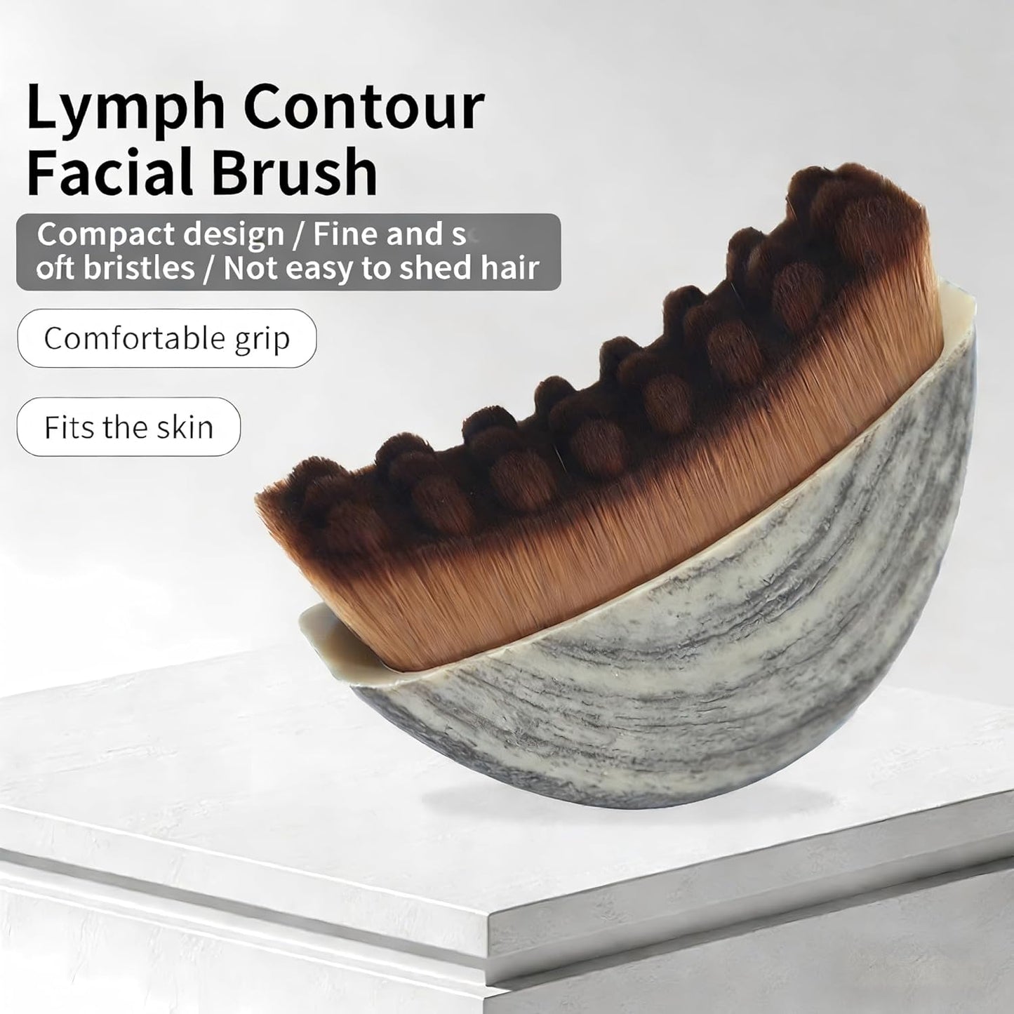 Skiennix Lymphatic Contour Face Brush Set - Sculpting & Detox for Anti-Puffiness | Travel-Friendly Design