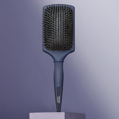 Fromm Professional Intuition Glosser Paddle Brush - Smooth & Glossy Boar Bristle for Shiny, Healthy Hair | Navy