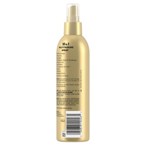 Pantene Miracle Rescue 10in1 Multitasking Spray - Heat Protection, Detangles, Repairs Damaged, Dry Hair, Improves Shine, Leave-In Conditioning Treatment with Keratin and Pro-Vitamin B5, 5.7 oz