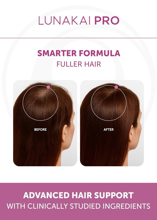Lunakai Hair Growth Supplement for Women - Advanced 20 Nutrient Formula with Marine Collagen, Biotin & Keratin - 90 Capsules for Thicker Strands