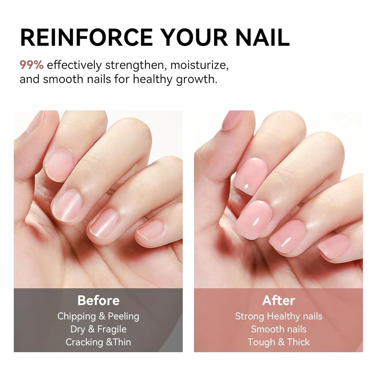 Skiennix Nail Strengthener - Quick Dry Hardener for Weak Nails | Extra Strong Growth Polish 12ML