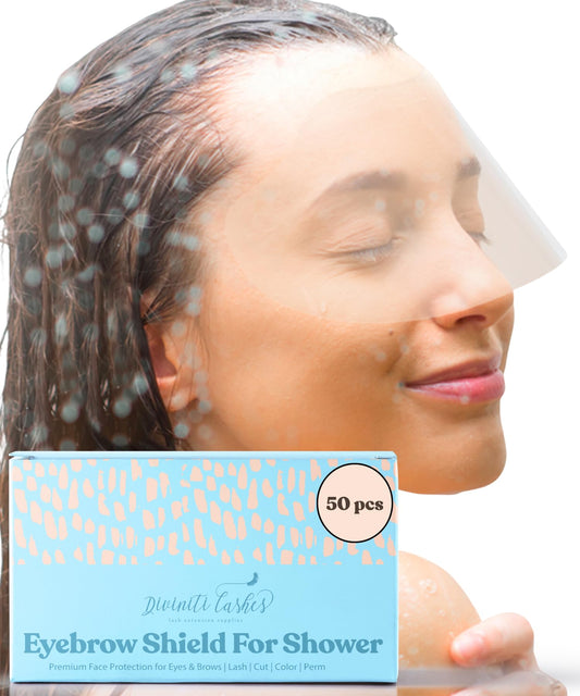 Eyelash Shield Shower Visor For Adults - 50 Eye Shields for After Surgery Shampoo, Microblading Supplies Permanent Makeup Supplies - Lash Guard - Eyelash Protector - Eye Shield After Cataract Surgery