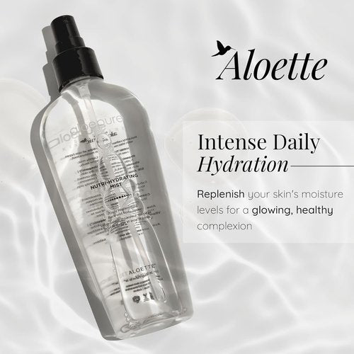 Aloette Nutri-Hydrating Mist After Sun Spray - Aloe Vera Facial & Body Mist with Vitamins A, C, E & B5 - 8oz for Glowing Skin