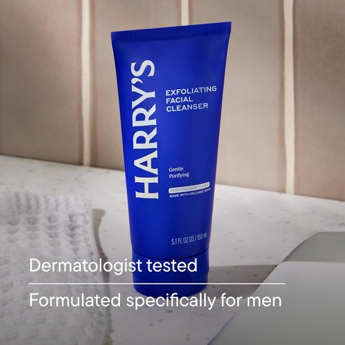 Harry's Exfoliating Face Wash for Men - Gentle Volcanic Rock Cleanser, 7.1 Fl. Oz | Travel-Friendly Essentials