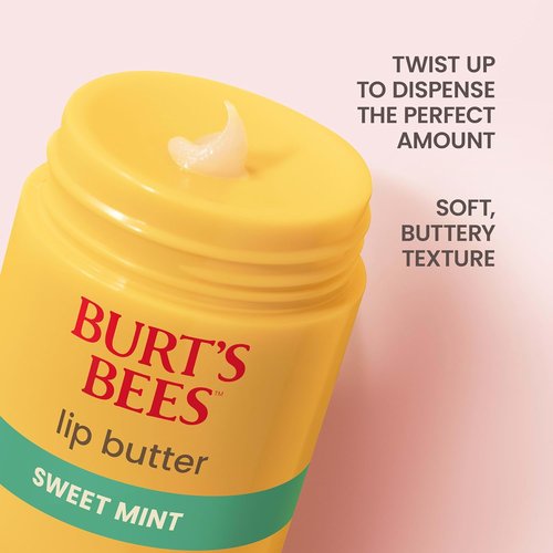 Burt's Bees Sweet Mint Lip Butter - 24-Hour Hydration & Repair for Dry Lips | 0.5 Oz, Antioxidant-Rich Formula