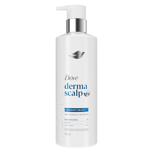 Dove Derma Scalp Dandruff Relief Shampoo - Salicylic Acid & Niacinamide for Flake Removal | 16 fl oz