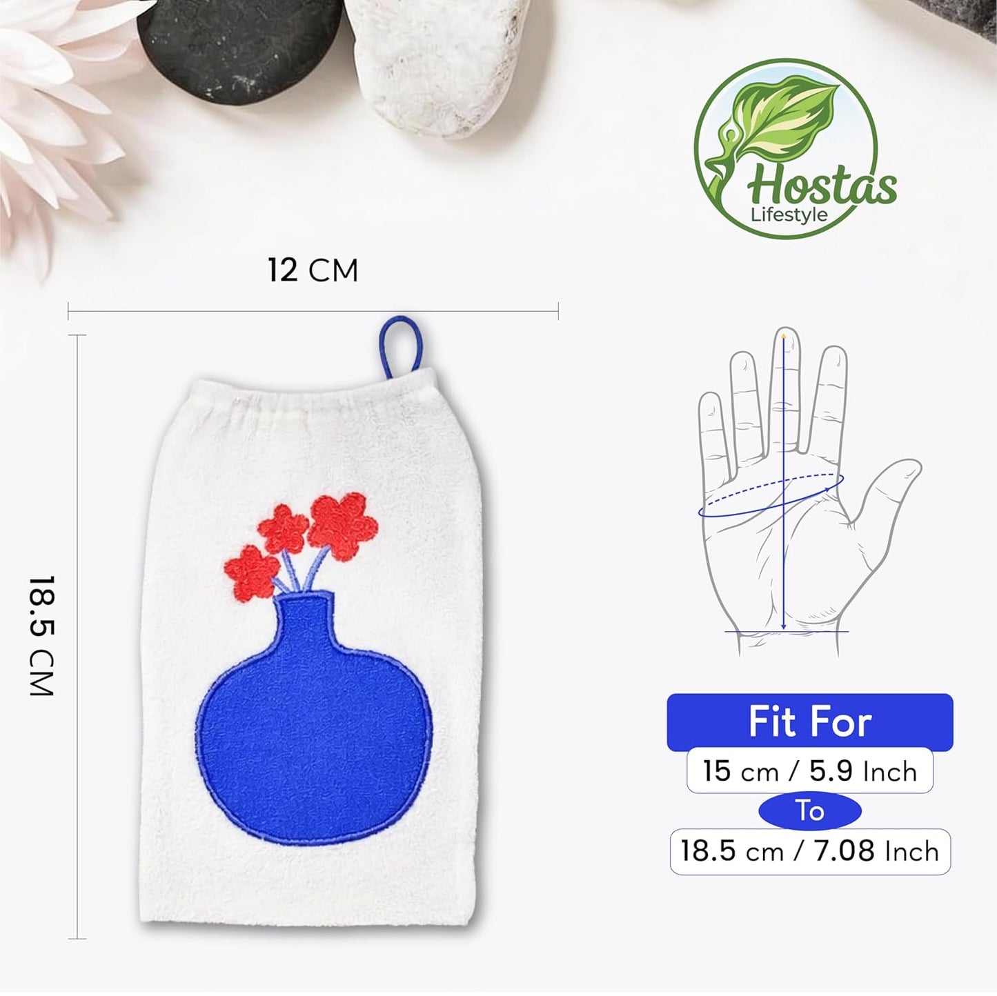 Skiennix Flower Exfoliating Glove - Deep Body Scrub Mitt for Spa-Like Exfoliation at Home (1 Pack)