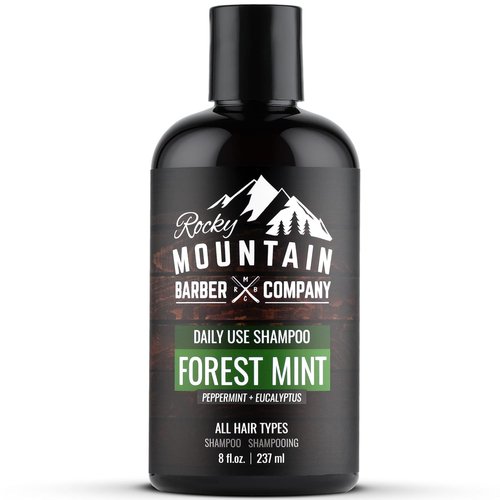Rocky Mountain Barber Company Men's Shampoo - Tea Tree Oil, Peppermint & Eucalyptus | All Hair Types