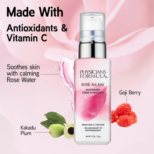 Physicians Formula Rosé All Day Face Moisturizer - Oil-Free, Clean Beauty, Dermatologist Tested, 1.5 oz